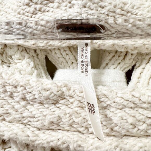 Free People Maybe Baby Chunky Waffle Knit‎ Sweater - Size XXS - Picture 6 of 6